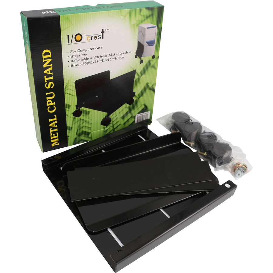 SYBA Multimedia Steel PC Stand for ATX Case with Adj. Width and 4 Caster wheels SY-ACC65063
