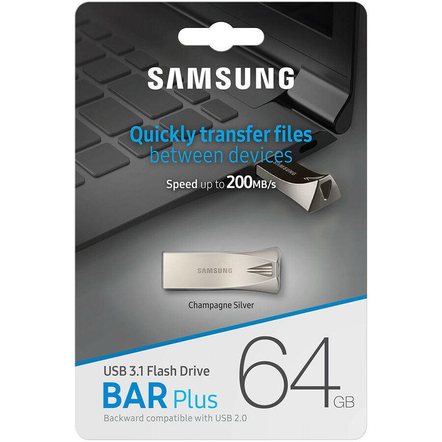 Samsung 32Gb Bar Plus (Metal) Usb 3.1 Flash Drive, Speed Up To 200Mb/S (Muf-32Be3/Am)