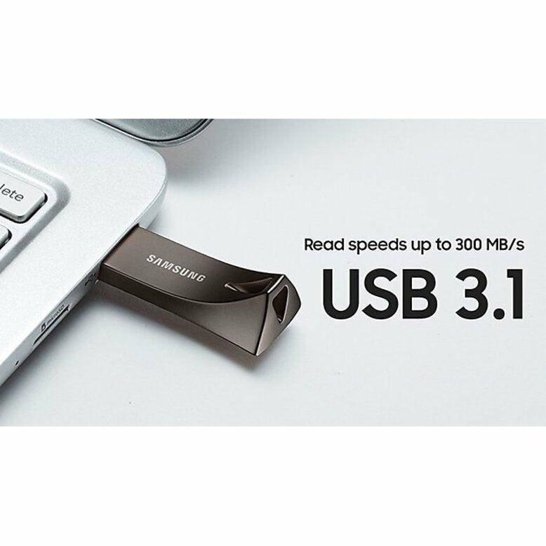 Samsung 32Gb Bar Plus (Metal) Usb 3.1 Flash Drive, Speed Up To 200Mb/S (Muf-32Be3/Am)
