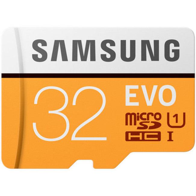 Samsung 32Gb Evo Microsdhc Uhs-I/U1 Memory Card With Adapter, Speed Up To 95Mb/S (Mb-Mp32Ga/Am)