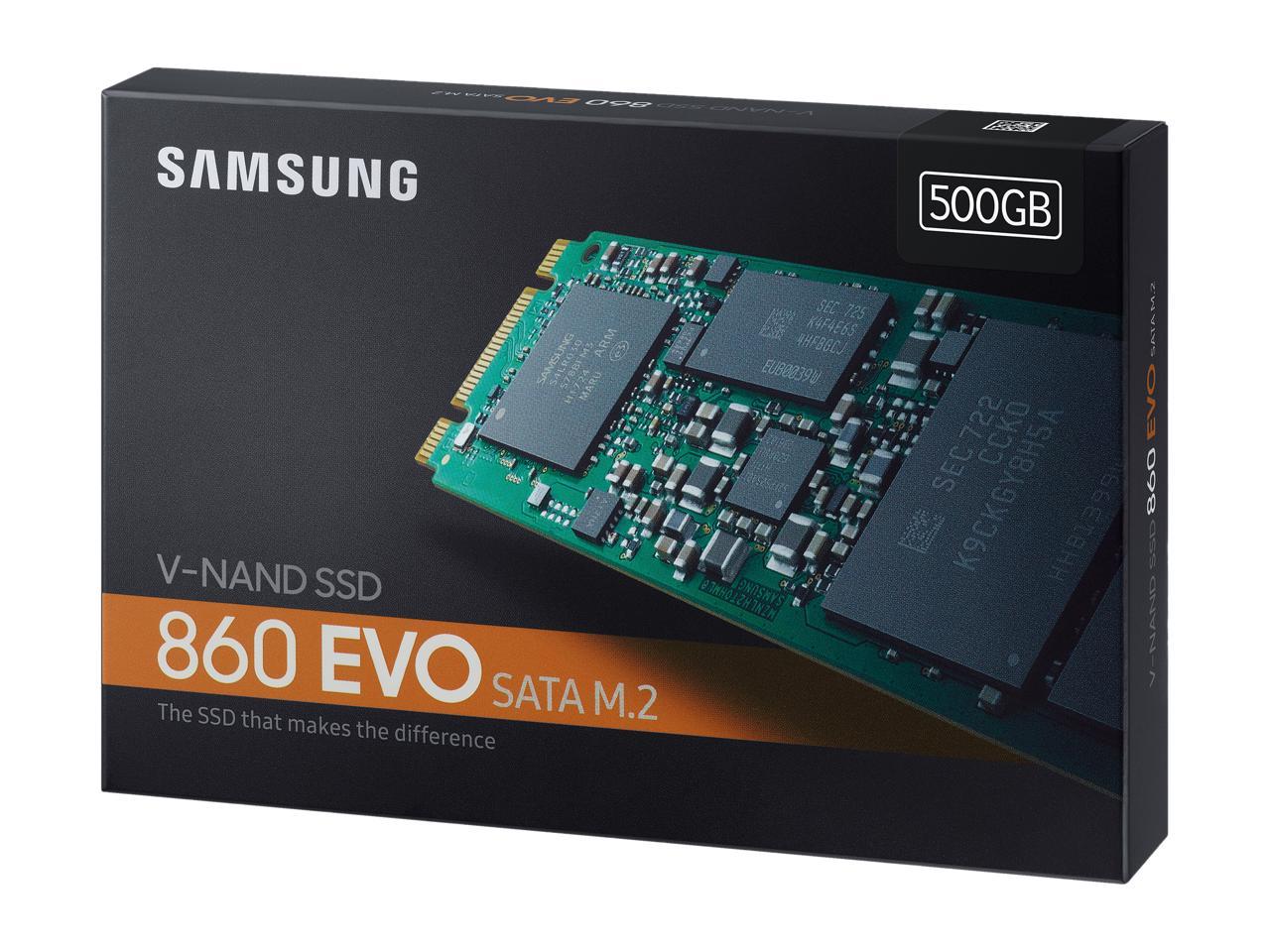 Samsung 860 EVO 500 GB Solid State Drive - M.2 2280 Internal - SATA (SATA/600) MZ-N6E500BW