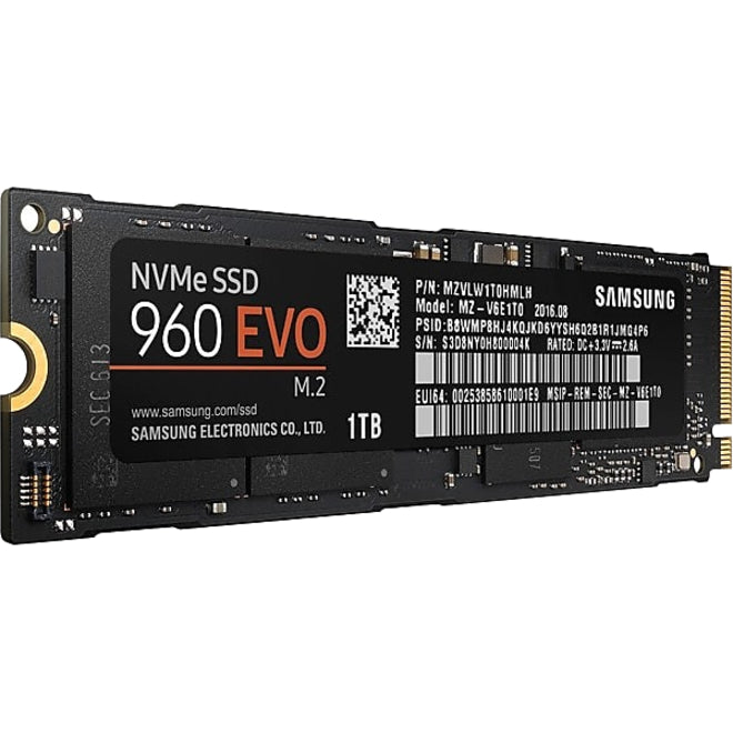Samsung 960 EVO MZ-V6E1T0BW 1 TB Solid State Drive - M.2 Internal - PCI Express (PCI Express 3.0 x4)