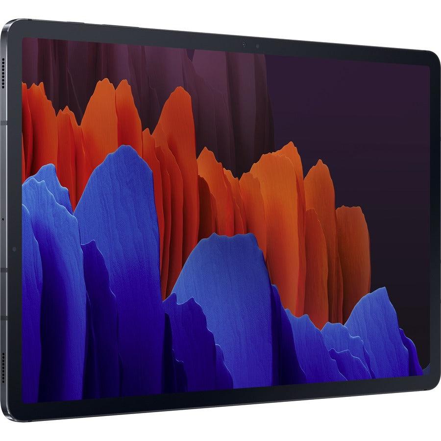 Samsung Galaxy Tab S7+ SM-T970 Tablet - 12.4 WQXGA+ - Qualcomm Snapdragon 865 Plus - 8 GB - 256 GB Storage - Android 10 - Mystical Black" SM-T970NZKEXAR
