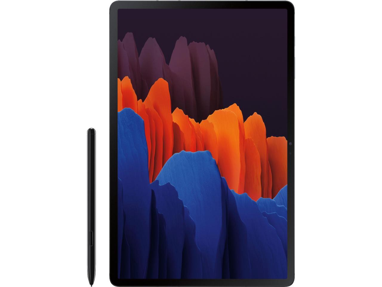 Samsung Galaxy Tab S7+ SM-T970 Tablet - 12.4 WQXGA+ - Qualcomm Snapdragon 865 Plus - 8 GB - 256 GB Storage - Android 10 - Mystical Black" SM-T970NZKEXAR