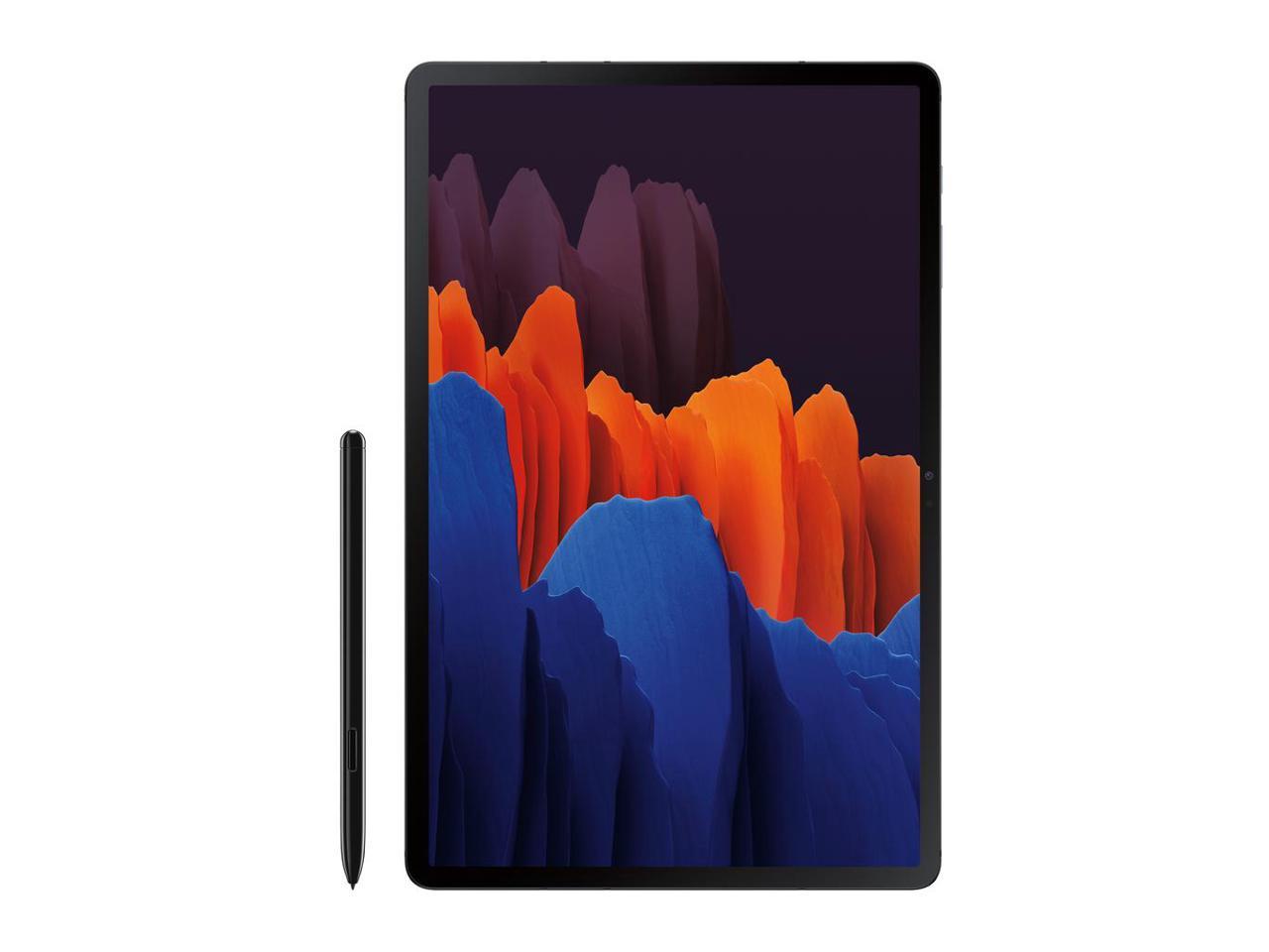 Samsung Galaxy Tab S7+ SM-T970 Tablet - 12.4 WQXGA+ - Qualcomm Snapdragon 865 Plus - 8 GB - 256 GB Storage - Android 10 - Mystical Black" SM-T970NZKEXAR