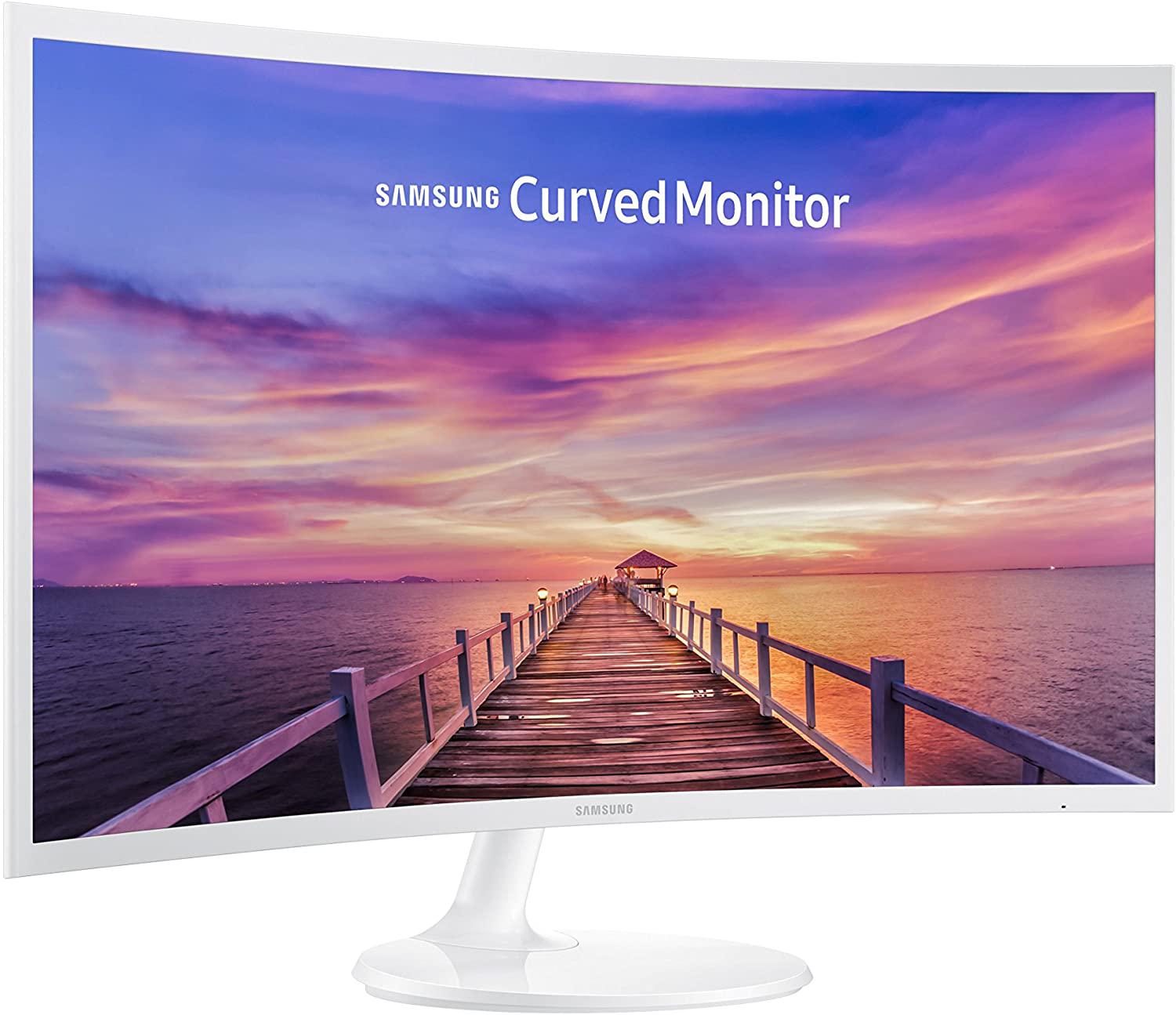 Samsung Lc27F391Fhnxza 27-Inch Curved Monitor (Super Slim Design),White Glossy