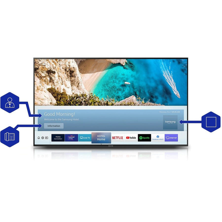 Samsung RU750 HG65RU750NF 65 Smart LED-LCD TV - 4K UHDTV - Charcoal Black" HG65RU750NFXZA