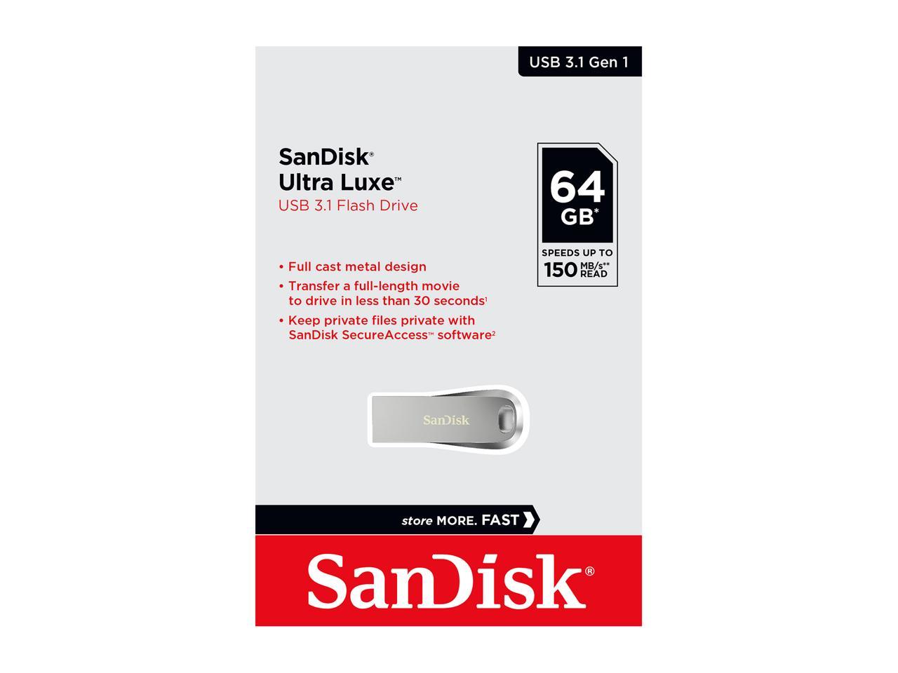 Sandisk 512Gb Ultra Luxe Usb 3.1 Flash Drive, Speed Up To 150Mb/S (Sdcz74-512G-G46)