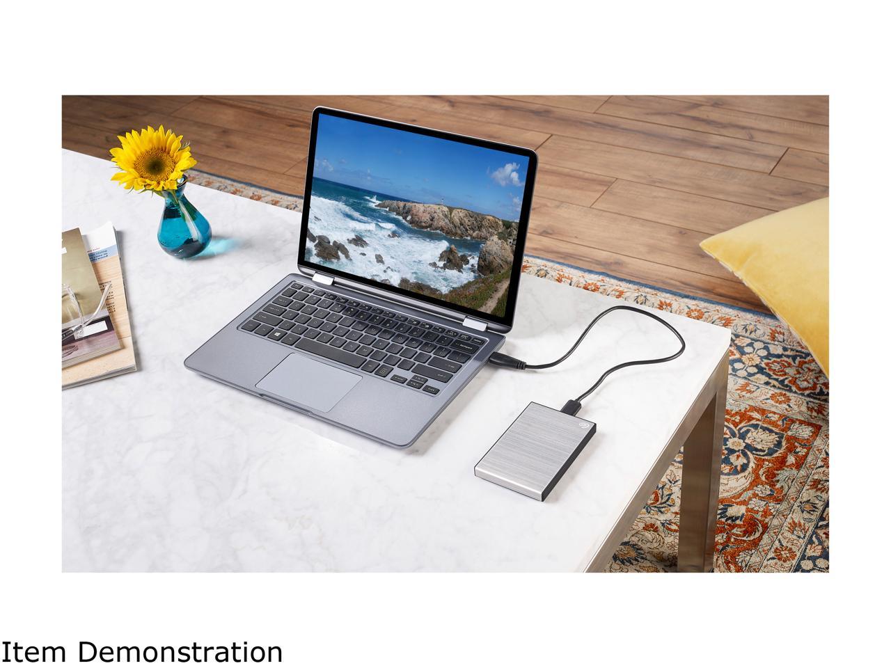 Seagate 1Tb Backup Plus Slim Portable External Hard Drive Usb 3.0 Sthn1000401 Silver + 1Yr Mylio Create + 2Mo Adobe Cc Photography