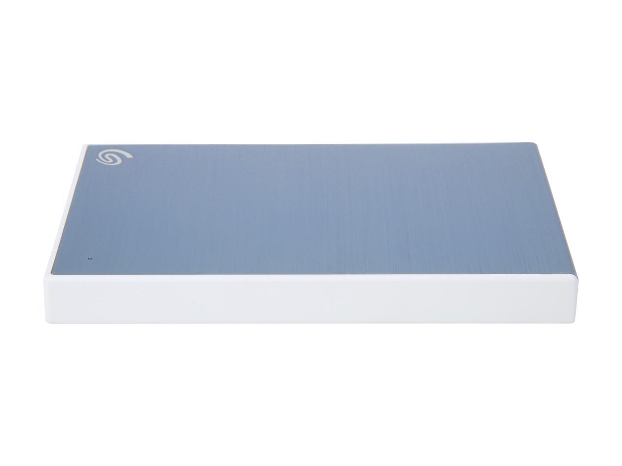 Seagate 2Tb Backup Plus Slim Portable External Hard Drive Usb 3.0 Sthn2000402 Light Blue + 1Yr Mylio Create + 2Mo Adobe Cc Photography