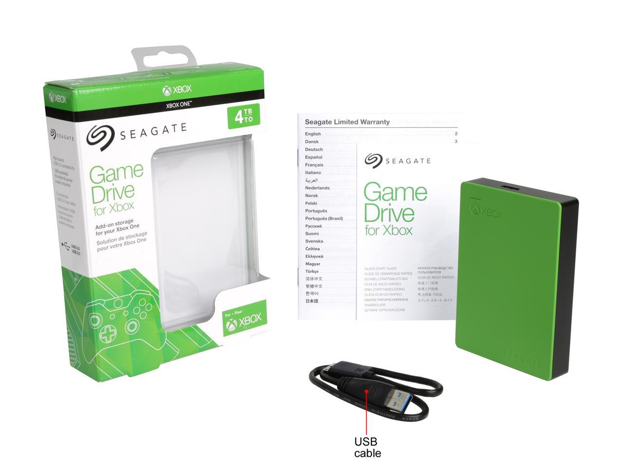 Seagate 4Tb Game Drive For Xbox One Portable Usb 3.0 Model Stea4000402 - Green