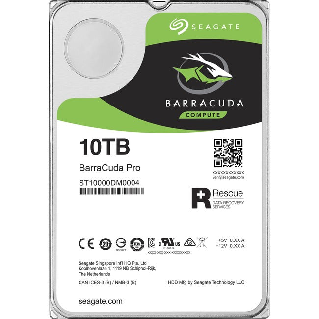 Seagate BarraCuda ST10000DM0004 10 TB Hard Drive - 3.5 Internal - SATA (SATA/600)"