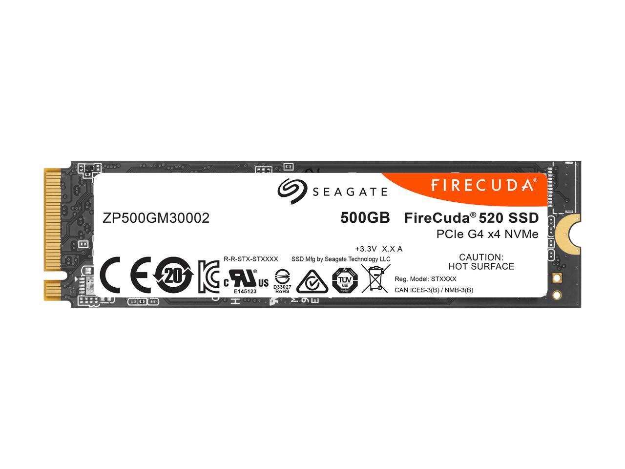 Seagate Firecuda 520 500Gb Performance Internal Solid State Drive Ssd Pcie Gen4 X4 Nvme 1.3 For