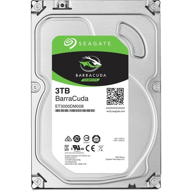 Seagate-IMSourcing BarraCuda ST3000DM008 3 TB Hard Drive - 3.5 Internal - SATA (SATA/600)"