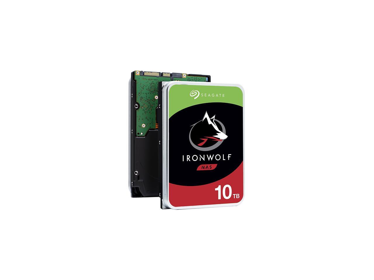 Seagate Ironwolf 10Tb Nas Hard Drive 7200 Rpm 256Mb Cache Sata 6.0Gb/S Cmr 3.5" Internal Hdd For Raid Network Attached Storage St10000Vn0008 - Oem