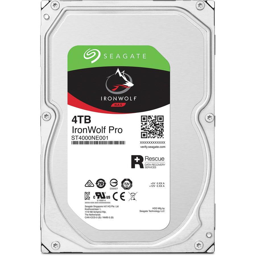 Seagate IronWolf Pro ST4000NE001 4 TB Hard Drive - 3.5 Internal - SATA (SATA/600) - Conventional Magnetic Recording (CMR) Method"