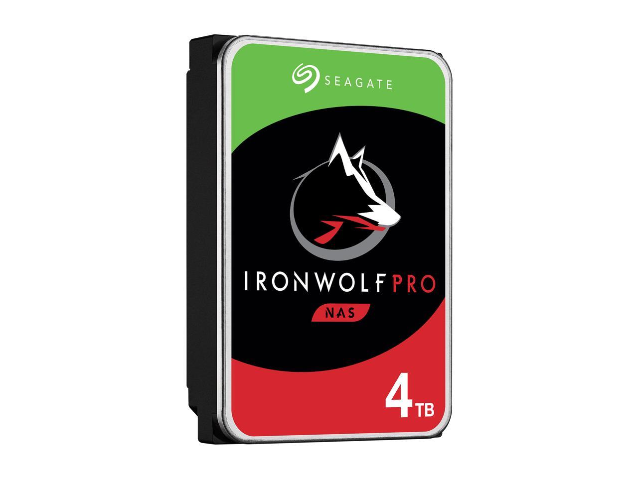 Seagate IronWolf Pro ST4000NE001 4 TB Hard Drive - 3.5 Internal - SATA (SATA/600) - Conventional Magnetic Recording (CMR) Method"
