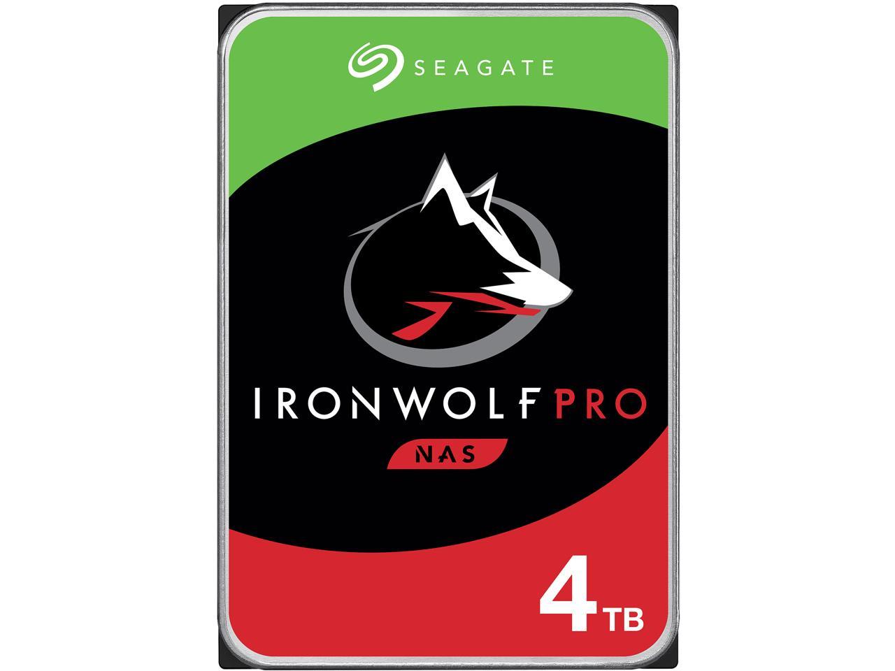 Seagate IronWolf Pro ST4000NE001 4 TB Hard Drive - 3.5 Internal - SATA (SATA/600) - Conventional Magnetic Recording (CMR) Method"