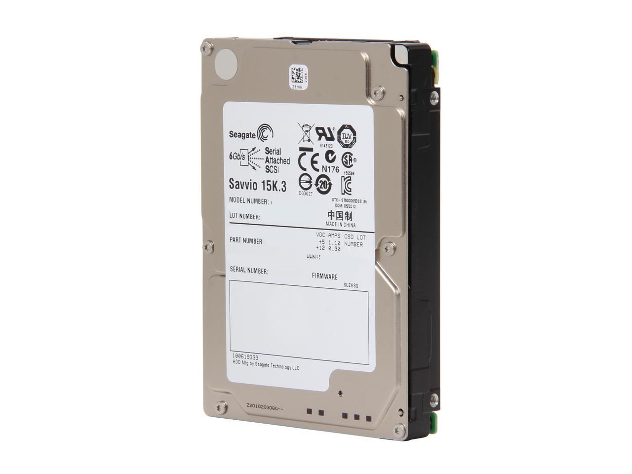 Seagate Savvio 15K.3 St9300653Ss 300Gb 15000 Rpm 64Mb Cache Sas 6Gb/S 2.5" Internal Enterprise Hard Drive Bare Drive