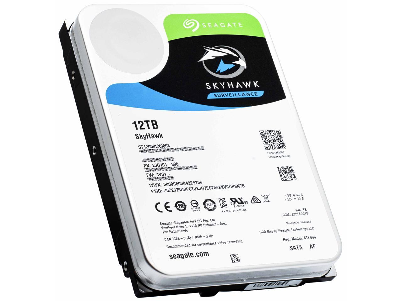 Seagate Skyhawk St12000Vx0008 12Tb 256Mb Cache Sata 6.0Gb/S 3.5" Internal Hard Drive
