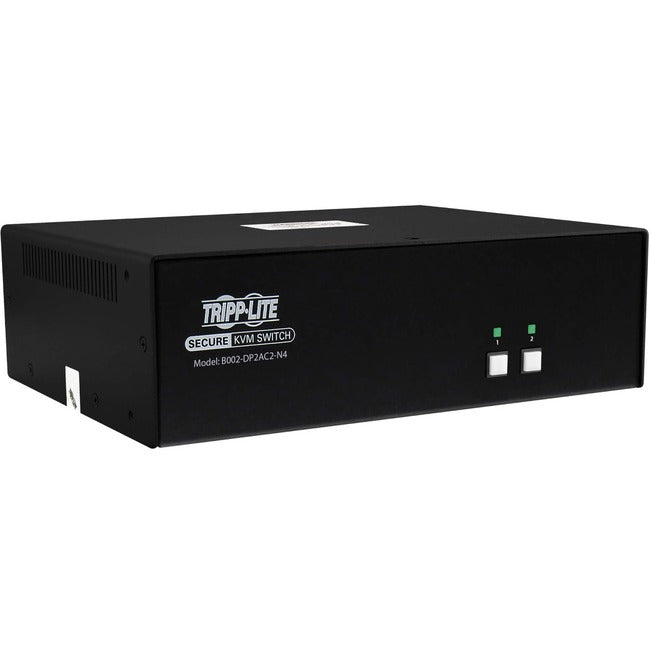 Secure KVM Switch - 2-Port Dual Head 4K DisplayPort CAC NIAP | Government Security B002-DP2AC2-N4