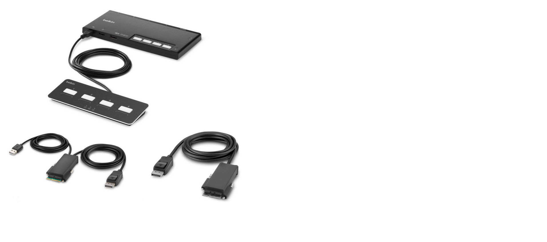 Secure KVM Switch - 4-Port DisplayPort NIAP PP 4.0 Certified | Belkin F1DN104MOD-PP-4