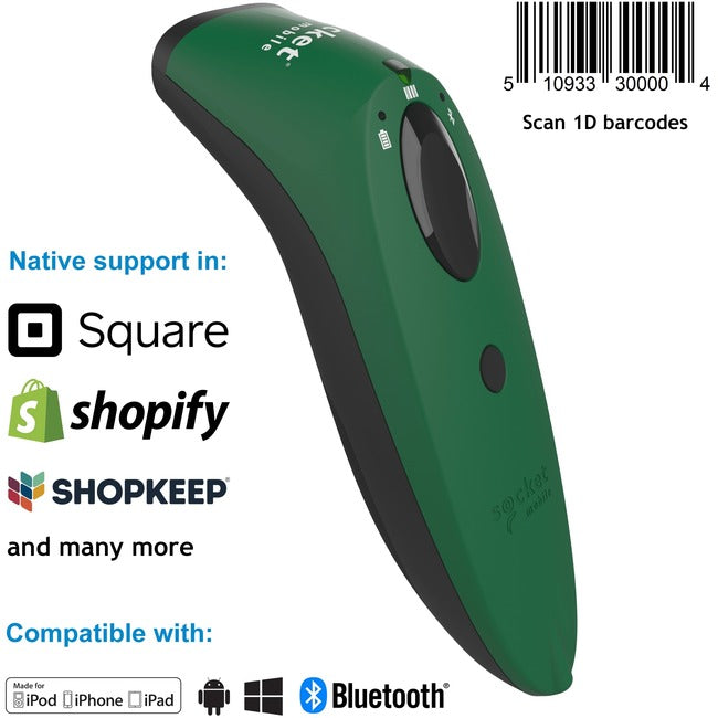 SocketScan® S730, 1D Laser Barcode Scanner, Green CX3404-1862