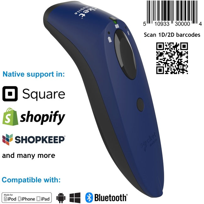 SocketScan® S740, 1D/2D Imager Barcode Scanner, Blue CX3431-1881