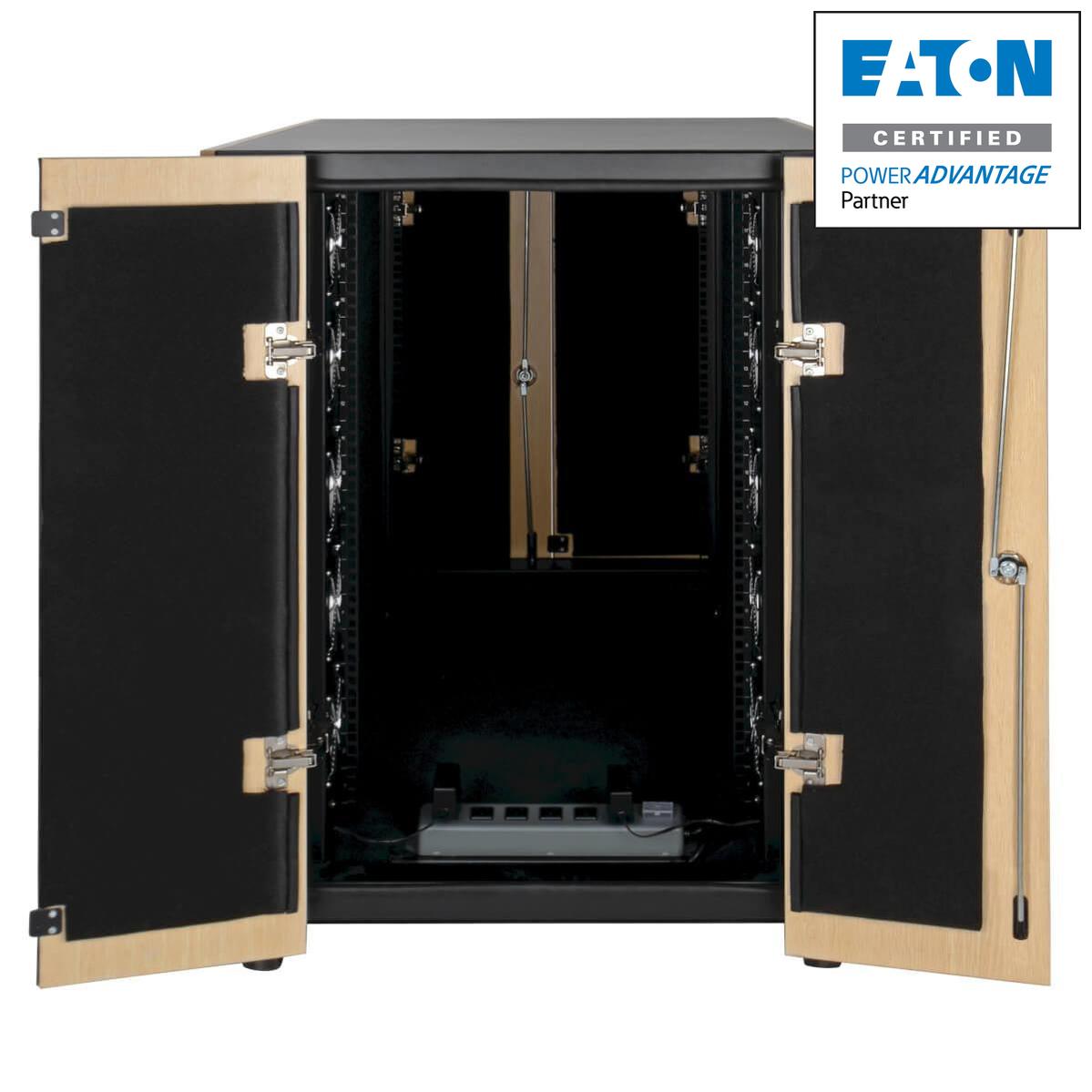 Soundproof Server Rack Enclosure - 18U Half-Height Acoustic Cabinet | Tripp Lite SRQ18U