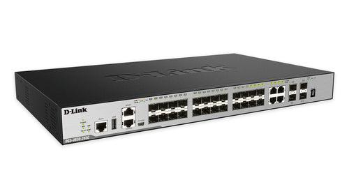 Stackable Managed Gigabit Fiber Switch - Layer 3 Enterprise Networking | TecISoft DGS-3630-28SC/SI