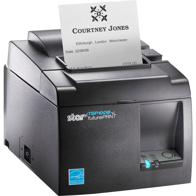 Star Micronics TSP143IIIU GRY US Direct Thermal Printer - Monochrome - Gray - Desktop - Receipt Print - 2.83 Print Width - 0.5 Second Mono - 203 dpi - Receipt - 3.15" Label Width - USB and Lightning - NO BLUETOOTH" 39472310
