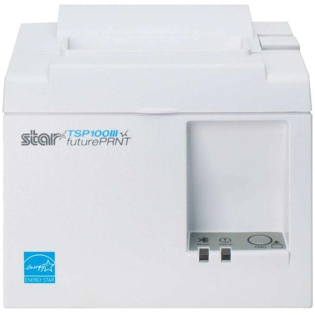 Star Micronics TSP143IIIW WT US Desktop Direct Thermal Printer - Monochrome - Receipt Print - With Cutter - White - 2.83 Print Width - 9.84 in/s Mono - 203 dpi - Wireless LAN - 3.15" Label Width" 39464810