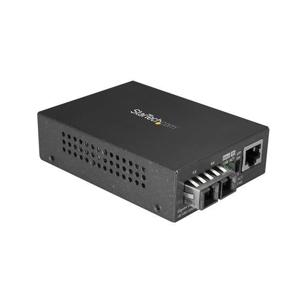 StarTech Gigabit Ethernet to SC Fiber Media Converter Single Mode 10km | TecISoft MCMGBSCSM10