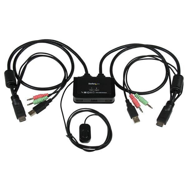 StarTech SV211HDUA 2-Port USB HDMI KVM Switch - Audio & Remote Control | TecISoft