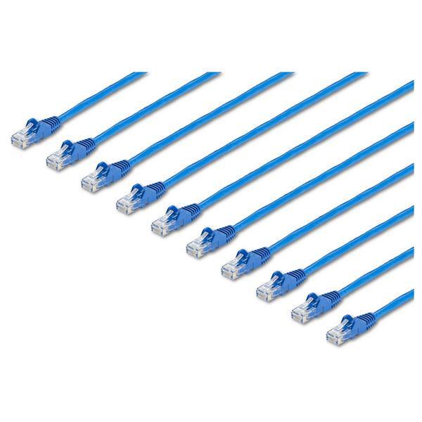 Startech.Com 10 Ft. Cat6 Ethernet Cable - 10 Pack - Etl Verified - Blue Cat6 Patch Cord - Snagless