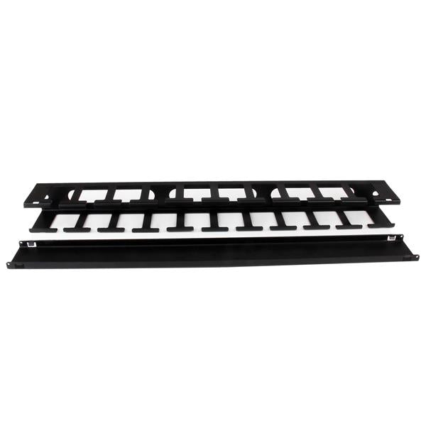 Startech.Com 1U Horizontal Finger Duct Rack Cable Management Panel With Cover