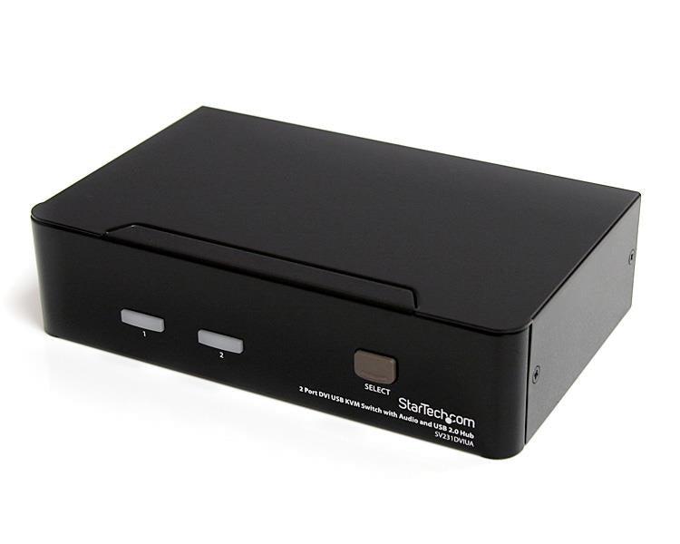 Startech.Com 2 Port Dvi Usb Kvm Switch With Audio And Usb 2.0 Hub
