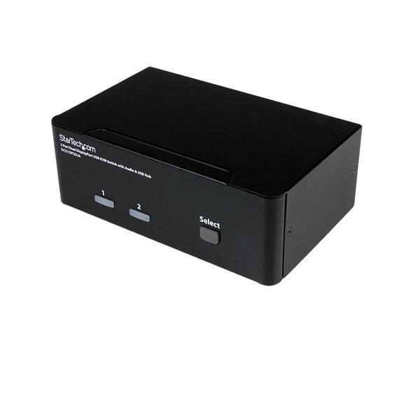Startech.Com 2 Port Dual Displayport Usb Kvm Switch With Audio & Usb 2.0 Hub