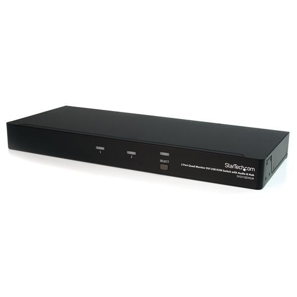 Startech.Com 2 Port Quad Monitor Dual-Link Dvi Usb Kvm Switch With Audio & Hub