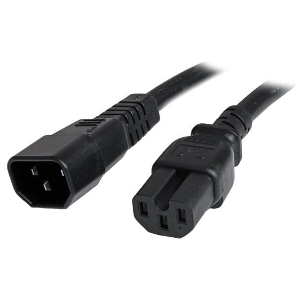 Startech.Com 3 Ft 14 Awg Computer Power Cord - Iec C14 To Iec C15