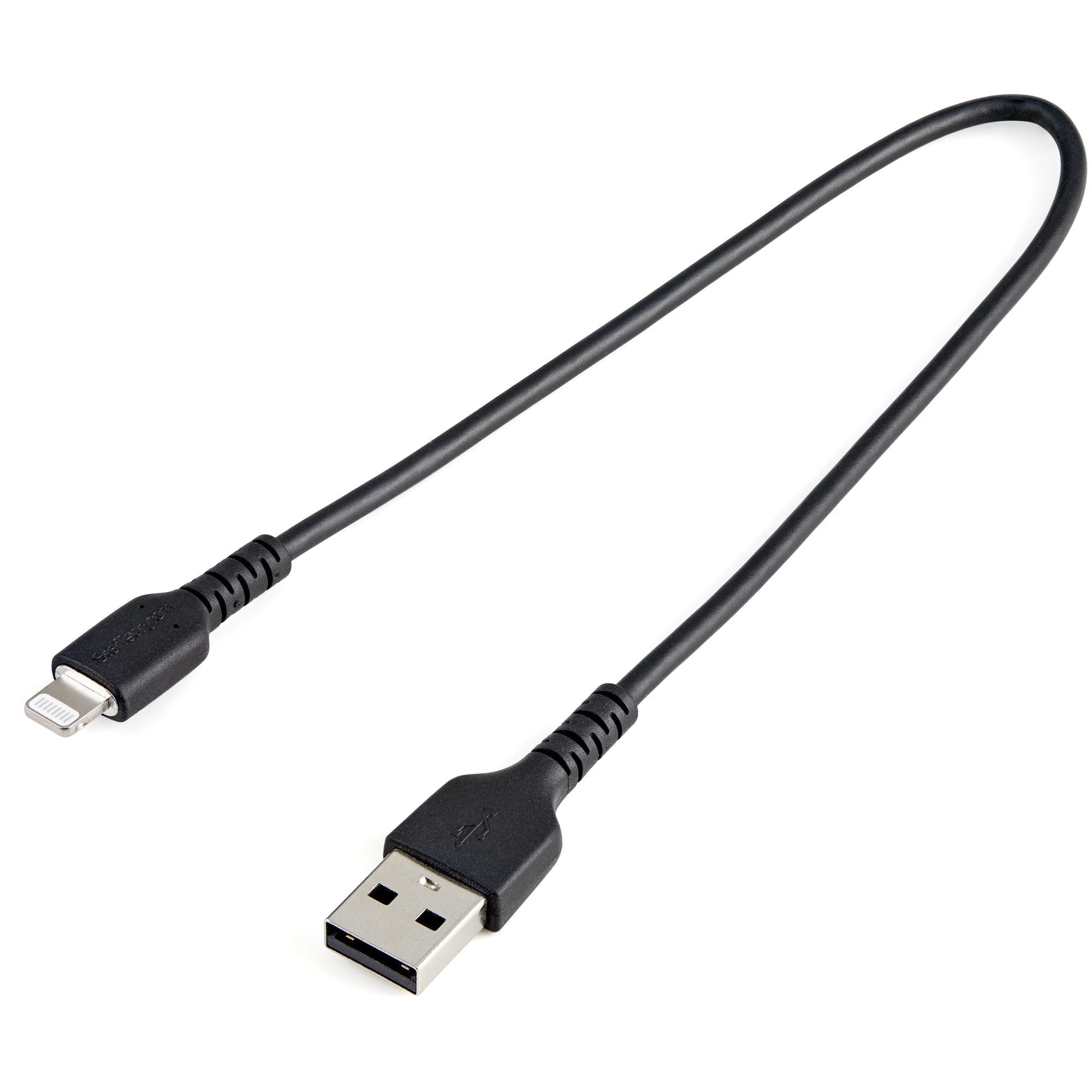 Startech.Com 30Cm Durable Usb A To Lightning Cable - Black Usb Type A To Lightning Connector