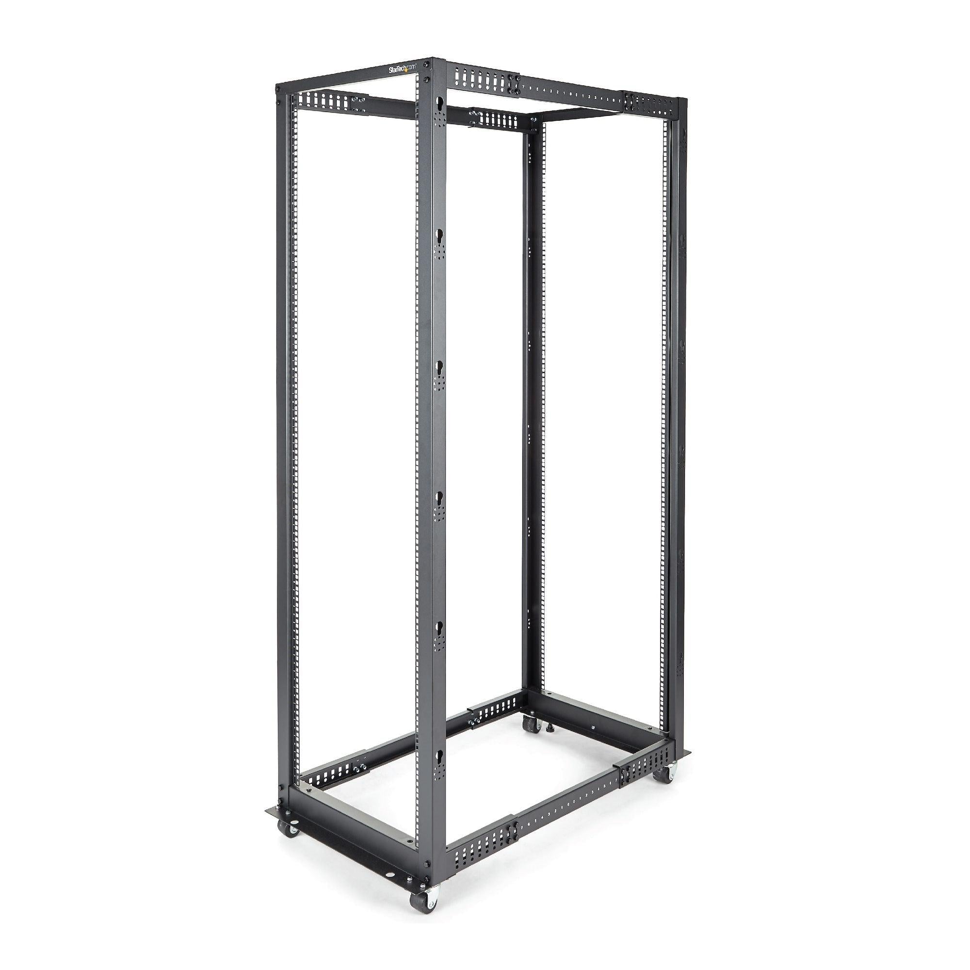 Startech.Com 42U 19" Open Frame Server Rack - 4 Post Adjustable Depth 23-41" Mobile - Free