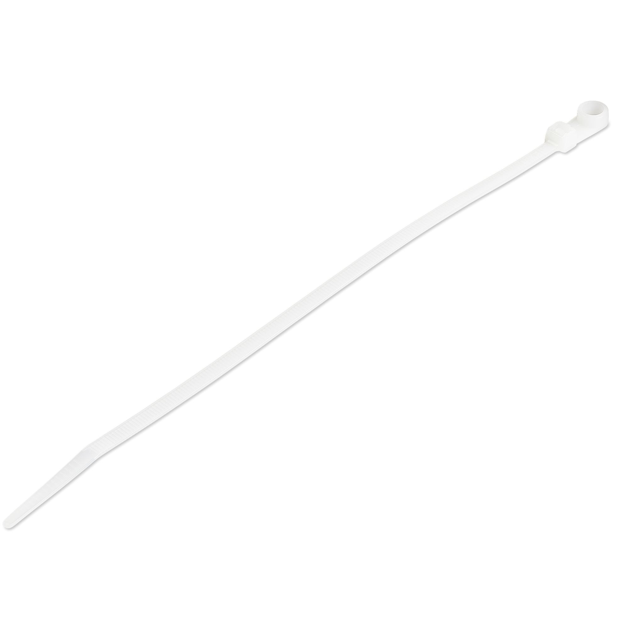 Startech.Com 8"(20Cm) Cable Ties With Mounting Hole - 1/8"(4Mm) Wide, 2"(52Mm) Bundle Diameter,