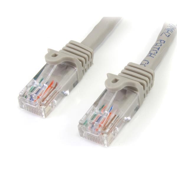 Startech.Com Cat5E Patch Cable With Snagless Rj45 Connectors 7 Ft, Gray