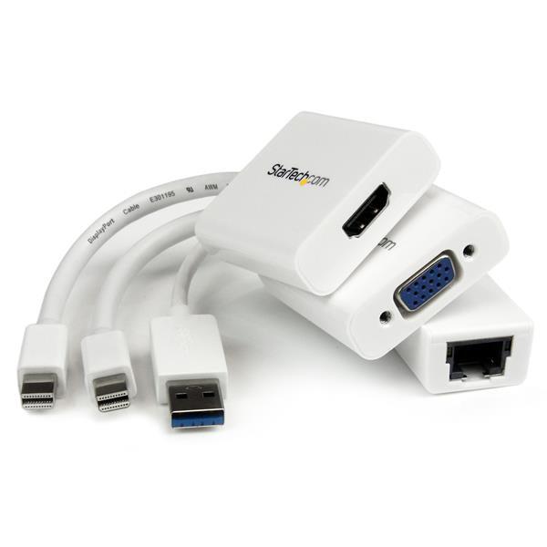 Startech.Com Macbook Air Accessories Kit - Mdp To Vga / Hdmi And Usb 3.0 Gigabit Ethernet Adapter