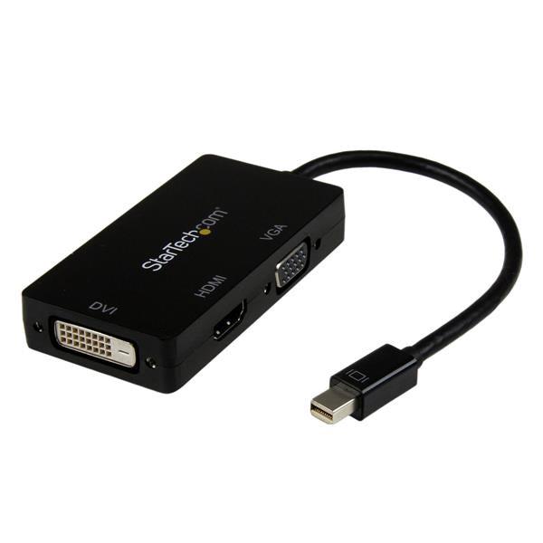 Startech.Com Travel A/V Adapter: 3-In-1 Mini Displayport To Vga Dvi Or Hdmi Converter