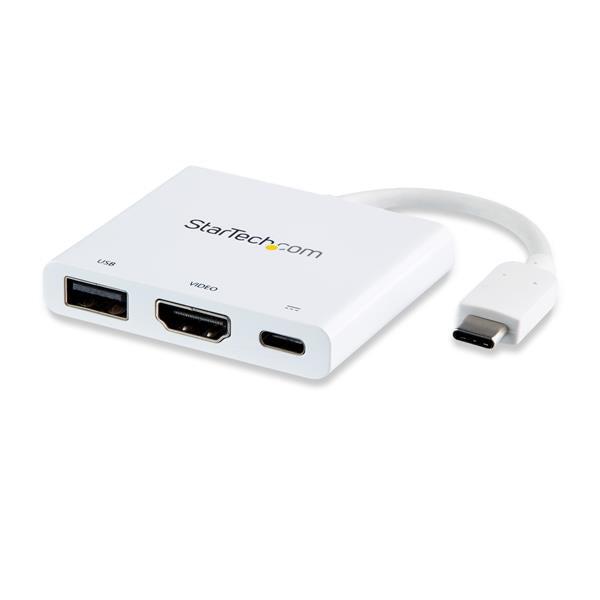 Startech.Com Usb-C Multiport Adapter With Hdmi - Usb 3.0 Port - 60W Pd - White