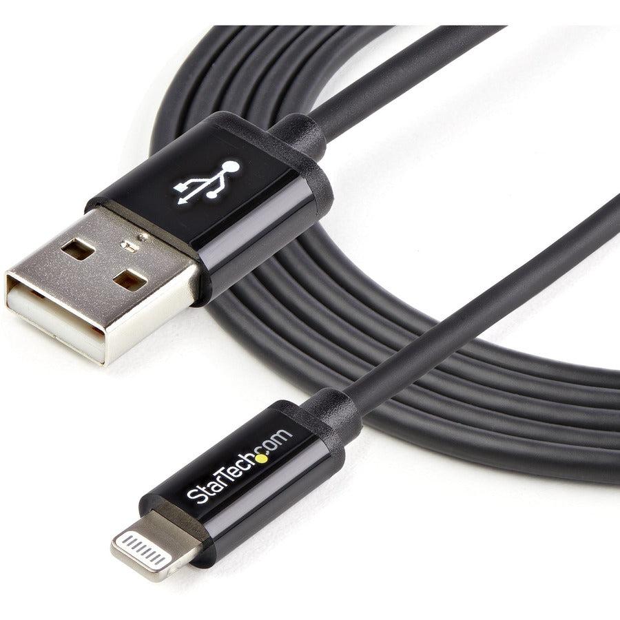 Startech.Com 2 M (6 Ft.) Usb To Lightning Cable - Long Iphone / Ipad / Ipod Charger Cable - Lightning To Usb Cable - Apple Mfi Certified - Black