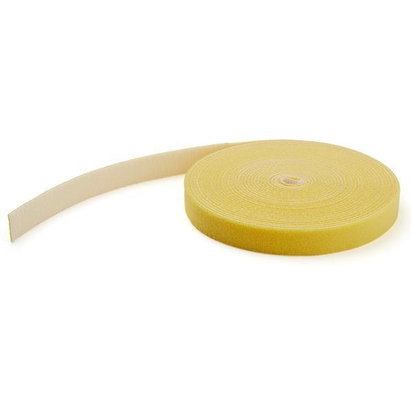 Startech.Com 25Ft Hook And Loop Roll - Cut-To-Size Reusable Cable Ties - Bulk Industrial Wire Hklp25Yw