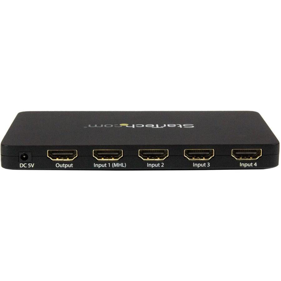 Startech.Com 4-Port Hdmi Automatic Video Switch W/ Aluminum Housing And Mhl Support 4K 30Hz